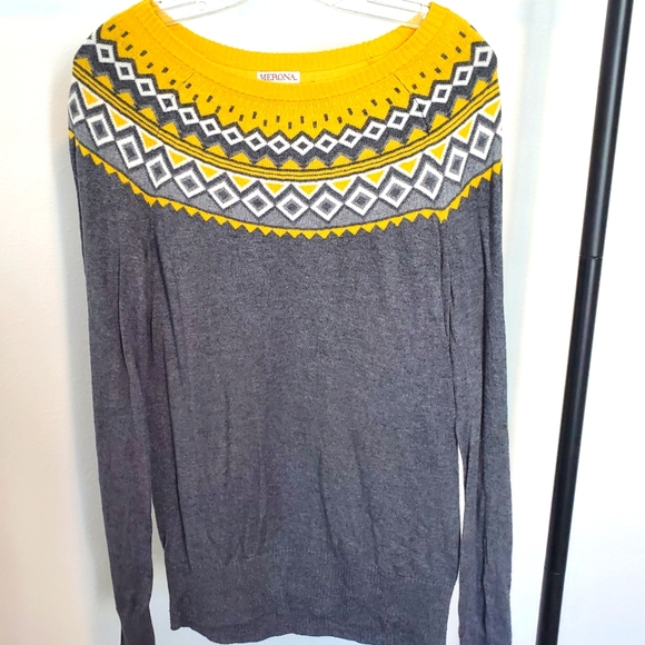 Merona fair isle style sweater, L - Picture 1 of 4
